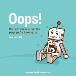 404 error background with robot