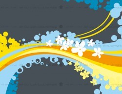 Fashion floral with abstract background
