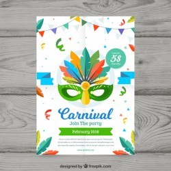 Flat carnival party flyer/poster template