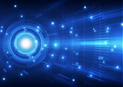 Futuristic tech background template vector 03