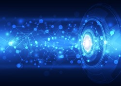 Futuristic tech background template vector 06