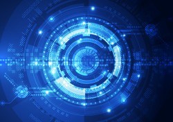 Futuristic tech background template vector 08