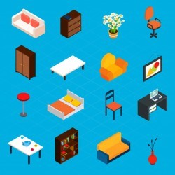 Isometric Interior Icons