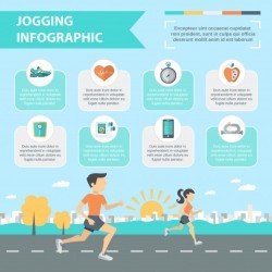 Jogging Infographics Set