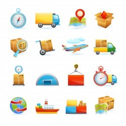 Logistic icons set