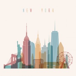 New york building vector illustration