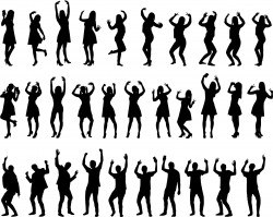 30 People Silhouettes Icons PNG