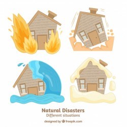 Set of natural disasters Vector | Free Download