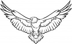 Soaring Eagle Line Art Icons PNG