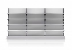 Supermarket Shelf Isolated