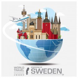 Sweden travel vector