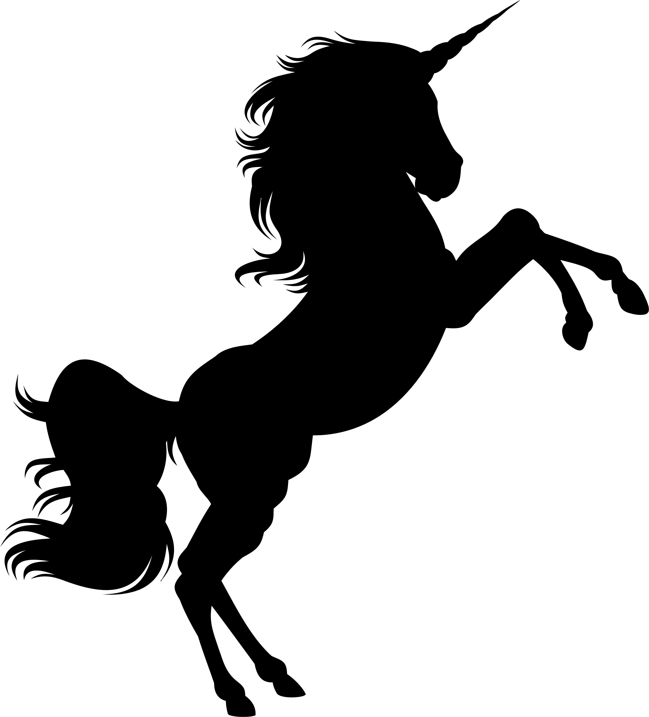 Unicorn Silhouette 2 Icons PNG
