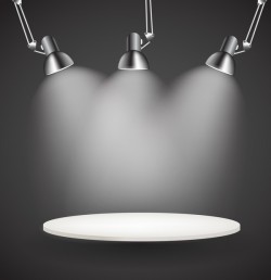 Lighting lamps effect vector background illustration 05