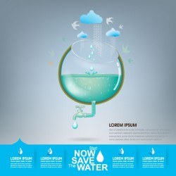 Start now save the water infographic vector 20