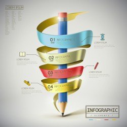 Vector education infographic template material 03