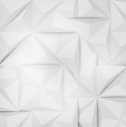 White geometric shapes backgrounds vector set 02