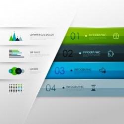 Vector infographic colored template material 07