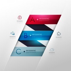 Vector infographic colored template material 10