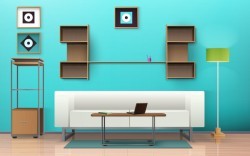 living room interior design vector 06