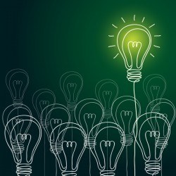 Lightbulb with ideas infographics vector template 03