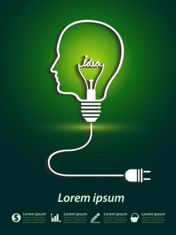 Head with idea infographic vectors 02
