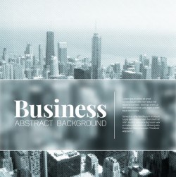 City blurs background and infographic vector 02