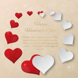 Heart frame valentine day cards vectors template