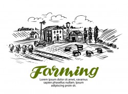 Farming hand drawing background vectors 01
