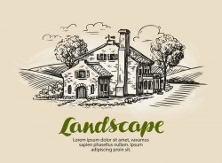 Farming hand drawing background vectors 08