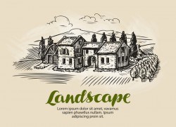 Farming hand drawing background vectors 10