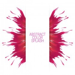 White background and abstract color splash vector material 16