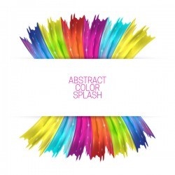 White background and abstract color splash vector material 18