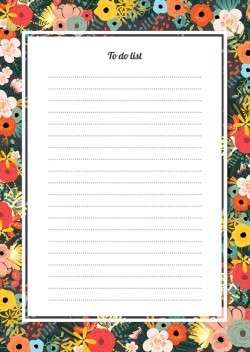 Blank paper with flower background vector 06