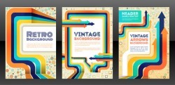 Arrow concept flyer and brochure cover vector 01