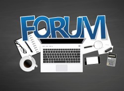 Forum with e-commerce template vector 02