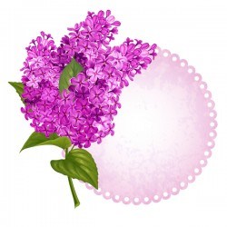 Lilac card template vector