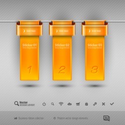 Ornage business vertical banner vector