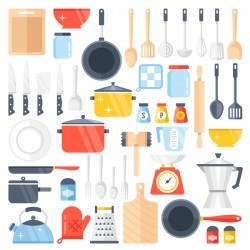 Kitchenware vector set
