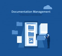 Groupware with blue business template vector 03