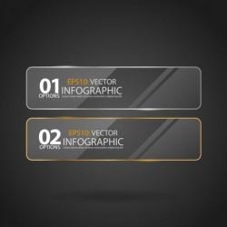 Glossy glass infographic vector template set 01