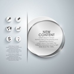 Glossy glass infographic vector template set 05