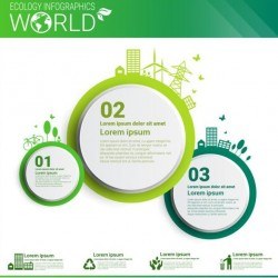 Ecology world infographics design vector 14