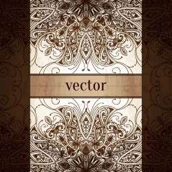 Ornament ethnic pattern with retro background 01