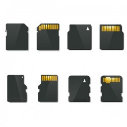SD memory card vector set