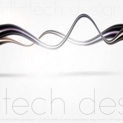 Tech wavy abstract illustration vector design 09