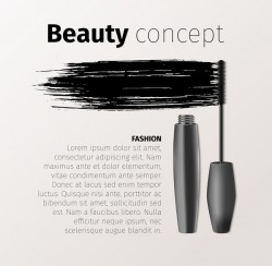 Mascara brushes with vector background material 03