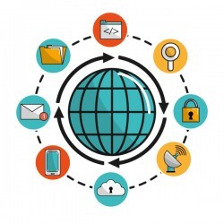 Network internet business template vector design 01