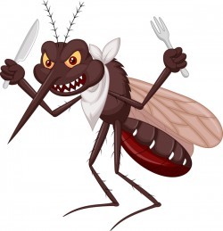 Funny mosquito cartoon vector material 07