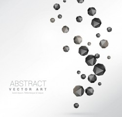 3D Polygon with modern background vector 02