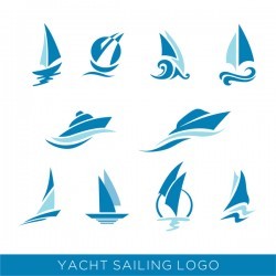 yacht sailing logos vector